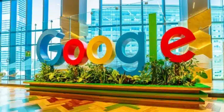 A Google Sign Is Seen In One Of The Company'S Offices. Photo