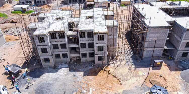 An Affordable Housing Project Site In Kibera. Photo/ Lands Ministry.
