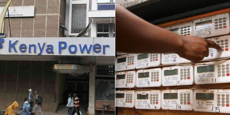 A Collage Of Kenya Power Building And A Human Hand Stretching Out To Load Tokens To A Token Meter Photo/Courtesy