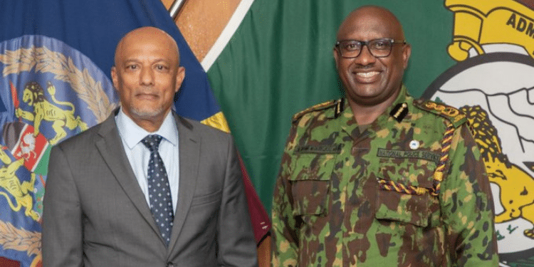 Eacc Ceo Twalib Mbarak With Inspector General Of Police Japhet N. Koome. Photo/ Eacc