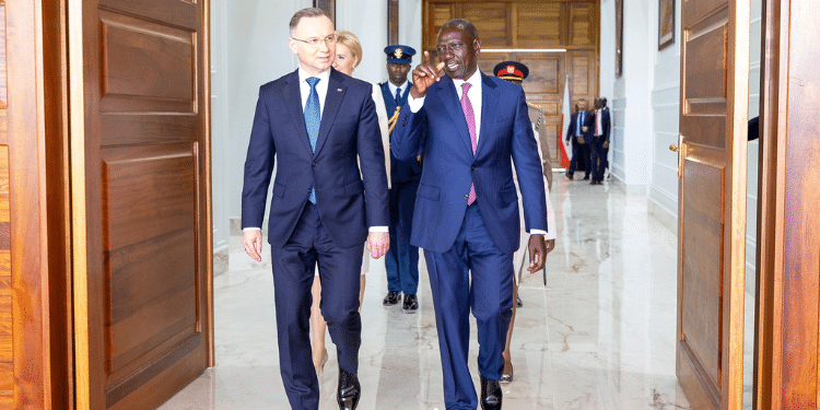 Poland Closes Embassy In Kenya Over Planned Protests President William Ruto With President Andrzej Duda Of Poland In State House Nairobi On February 5, 2024.