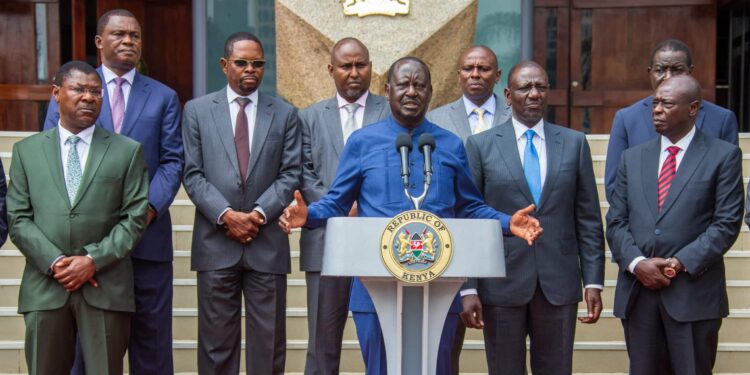 Raila Odinga Addressing The Press At Kicc Shortly After President Ruto Assented To The Independent Electoral And Boundaries Commission (Iebc) Bill. Photo/ Raila