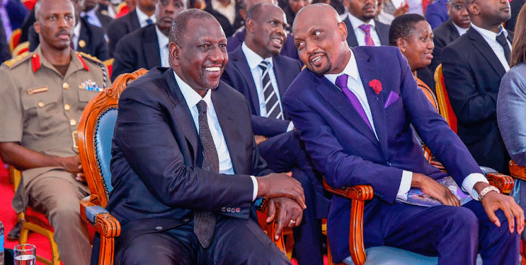 Moses Kuria Clarifies Reports Of Being Nominated As Ambassador President William Ruto With Trade Cabinet Secretary Moses Kuria During The Funeral Service Of The Latter'S Sister In Gatundu South, Kiambu County. Photo/ Pcs