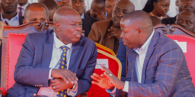 Youth -Nandi Governor Stephen Sang (Right) With Deputy President Rigathi Gachagua. Photo/ Sang(X)