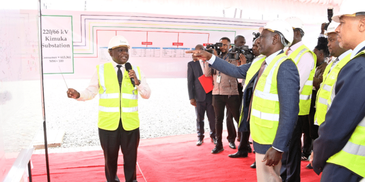 Marsabit Senator Mohammed Chute Arrested President William Ruto Commissioning Kimuka Power Sub Station, Kajiado West, Kajiado County. Photo/Ruto(X)