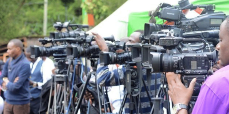 A Group Of Journalists At A Past Press Briefing. Photo/Courtesy.