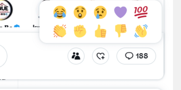 A Screenshot Of Emojis To Use During A X Space. Photo/Tkt