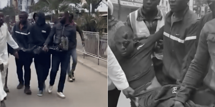 A Protestor Injured At Nairobi Cbd On July 16. Photo/ Screen Grab