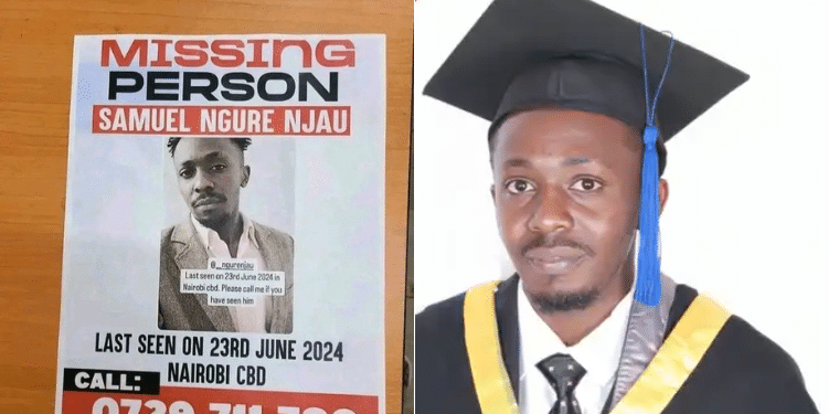 Samuel Ngure, Jkuat Graduate Found Dead. Photo/ Courtesy