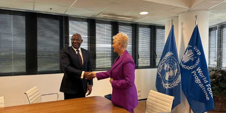 World Food Programme (Wfp) Executive Director, Cindy Mccain And Equity Group Managing Director And Ceo, Dr. James Mwangi. Photo/Hand Out
