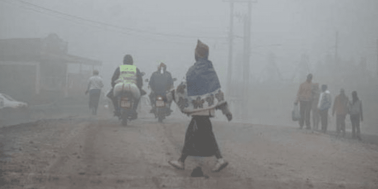 Kenyans Going On With Their Day-To-Day Activities In Misty Weather Photo/Courtesy