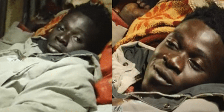 Gen Z Protestor Frank Okoth Lying In His Bed. Photo/ Screen Grab