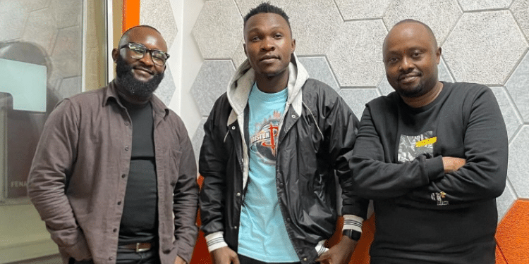 Jaymon Ule Msee With His Colleagues. Photo/ Jaymo