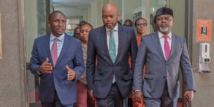 I Have Sold Simsim Like Kids You See On The Streets - Aaron Cheruiyot Aaron Cheruiyot, Acfta Sg Wamkele Mene And Senate Deputy Speaker Kathuri Murungi. Photo/ Cheruiyot