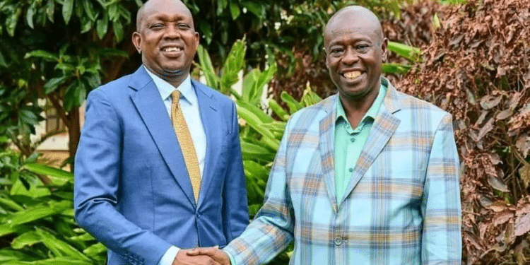 Dp Rigathi Gachagua With Kapseret Mp Oscar Sudi. Photo/Courtesy.
