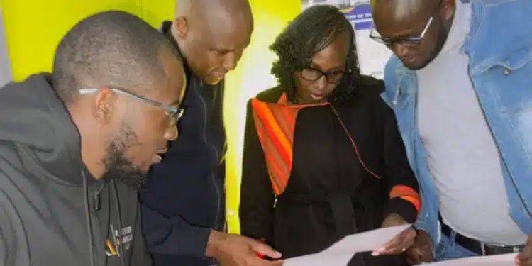 Alfred Keter Reveals Details Of His Arrest Hours After Release Advocate Bryson Ometo, Alfred Keter, Lsk President Faith Odhiambo And Lsk Council Member Stephen Mbugua At Kamkunji Police Station On Sunday June 30, Following Keter’s Arrest This Morning