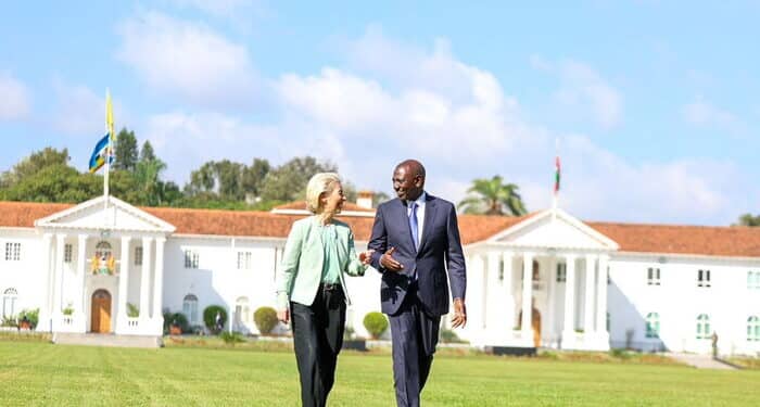 Kenya Signs Trade Deal With European Union The European Union Commission President Ursula Von Der Leyen (Left) Alongside President William Ruto At State House On February 29, 2024 Pcs