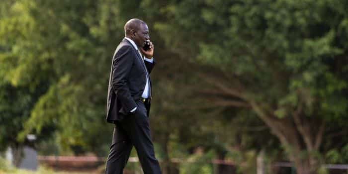 Ruto On A Phone Call