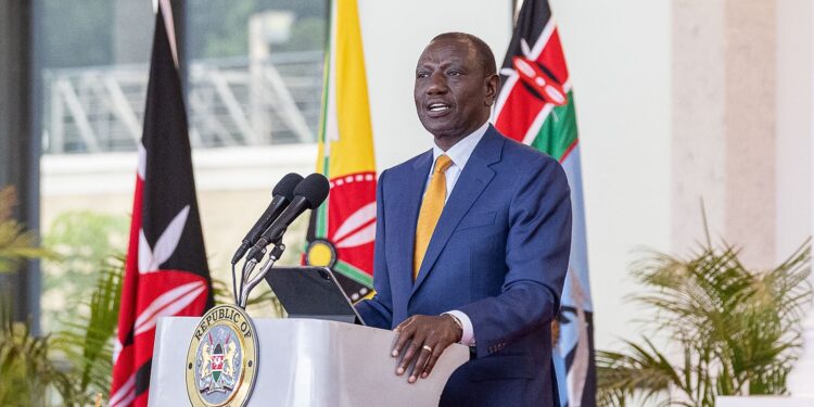 President William Ruto During The Swearing-In Ceremony Of The 19 Cabinet Secretaries At State House, Nairobi On August 8, 2024. Photo/Courtesy.