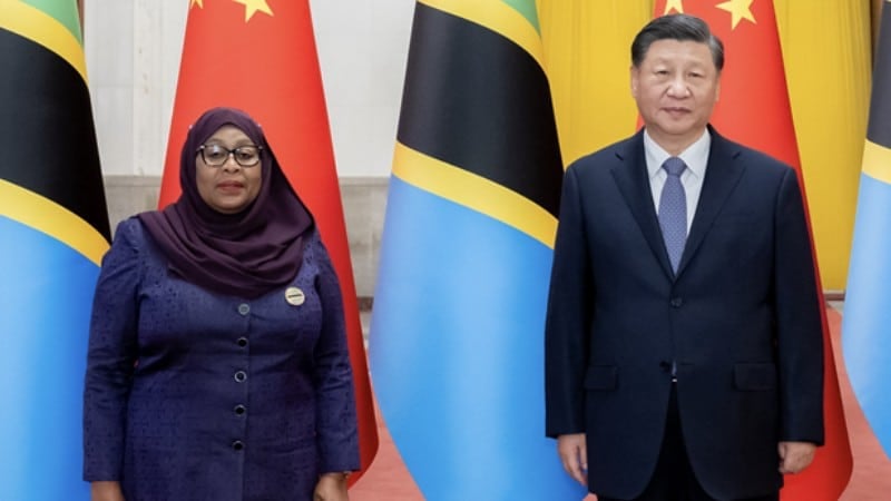 China-Xi-Jinping And Samia-Suluhu-Hassan. Photo/Courtesy