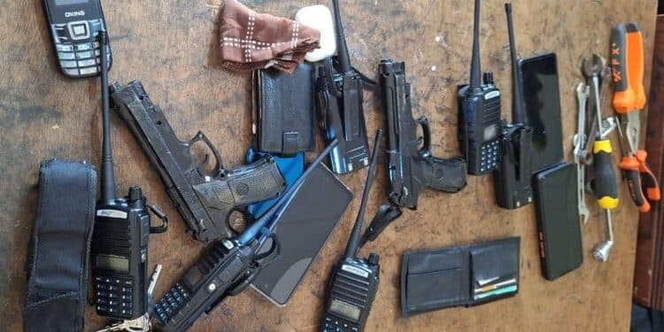 A Photo Of Items Police Recovered From The Suspects. Photo/Kps.