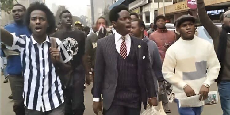 Kasmuel Mcoure Protesting In Nairobi Cbd