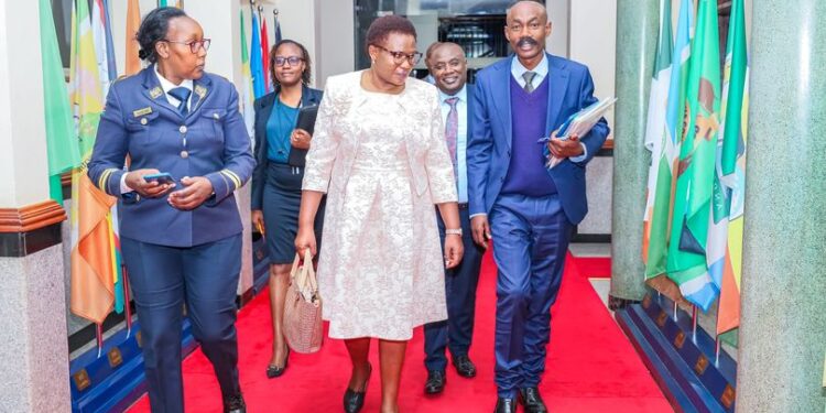 Kawira Mwangaza With Her Lawyers In The Senate Buildings. Photo/ Parliament Of Kenya