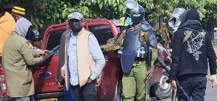 Police Officer Concealing His Identity With A Mask. Photo/Courtesy