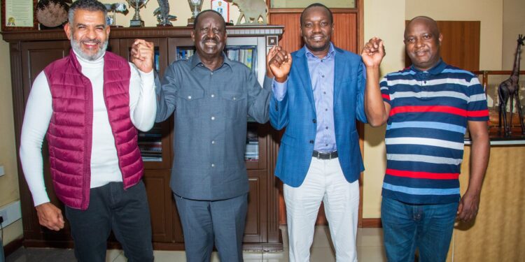 Raila Odinga Poses For A Photo With Odm Proposed Party Leaders. Photo/Odm