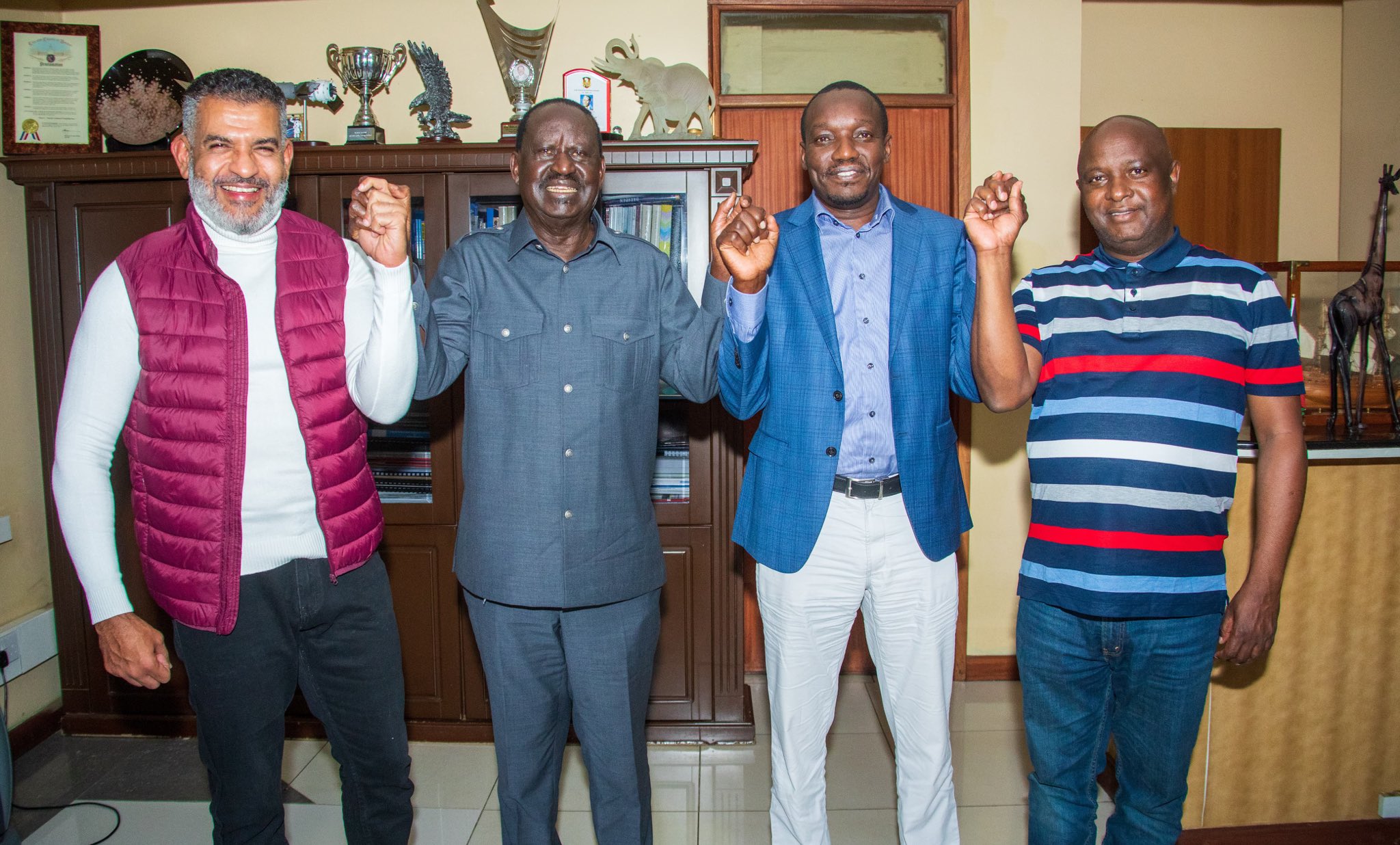 Raila Odinga Poses For A Photo With Odm Proposed Party Leaders. Photo/Odm