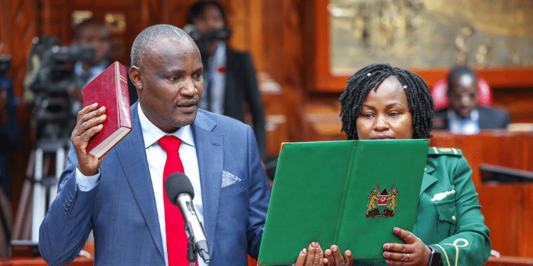 John Mbadi Taking Oath Before The National Assembly On August 3. Photo/ Courtesy
