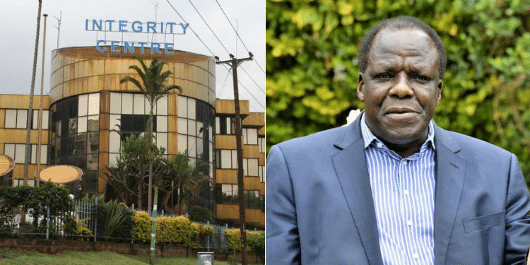 A Side To Side Photo Of Eacc Headquarters And Wicklifee Oparanya. Photo/ Courtesy