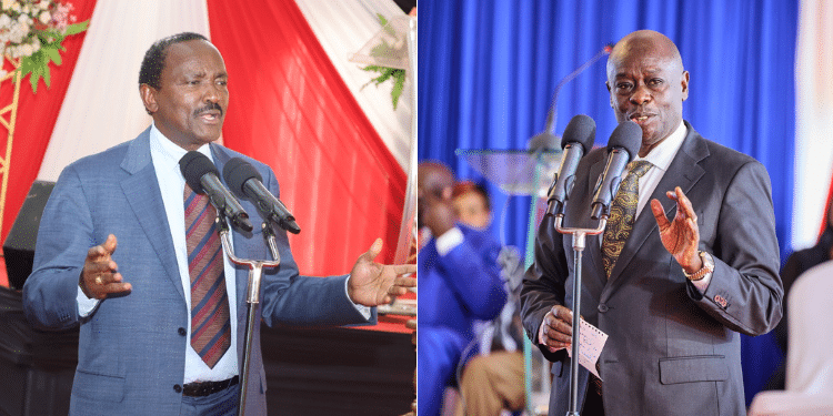 A Photo Collage Of Dp Rigathi Gachaguaa And Wiper Leader Kalonzo Musyoka. Photo/Courtesy.
