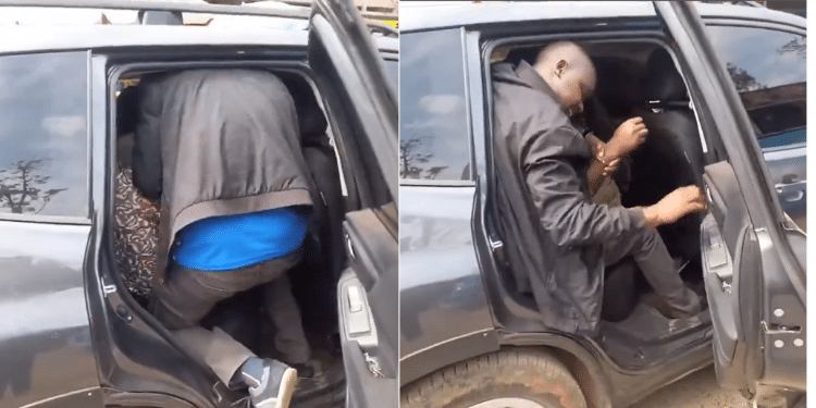 Uproar As Man Is Allegedly Abducted In Broad Daylight Images Of A Man Being Abducted Along Kiambu Road. Photo/ Screen Grab