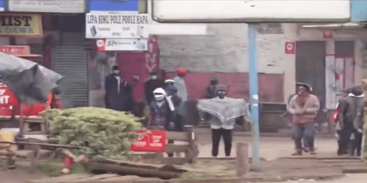 Family Appeals For Help After Teen Shot During ‘Nane Nane’ Protests Ends Up In Icu Protesters During The Nane Nane March In Karatina Town, Nyeri County. Photo/Screengrab.