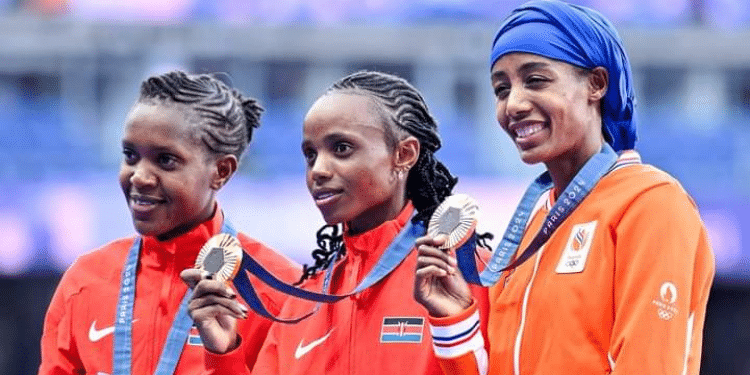 Faith Kipyegon, Beautrice Chebet And Sifan Hassan. Photo/Courtesy.