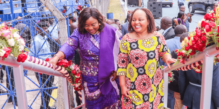 Machakos Coounty Governor Wavinya Ndeti And Cog Chair Anne Waiguru. Photo/ File