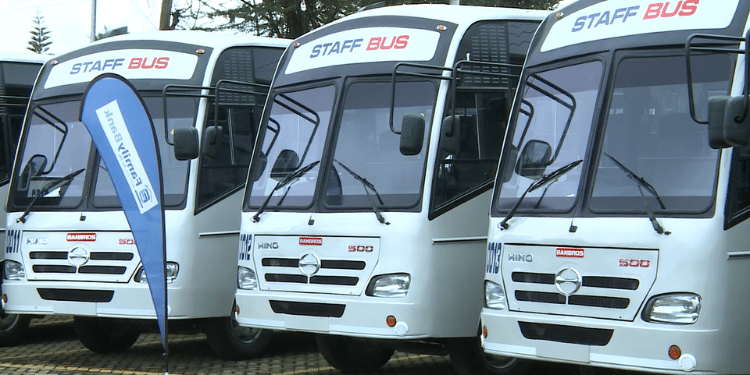 Buses Donated By Cfao Mobility And Family Bank To Cfao Mobility. Photo/Family Bank.