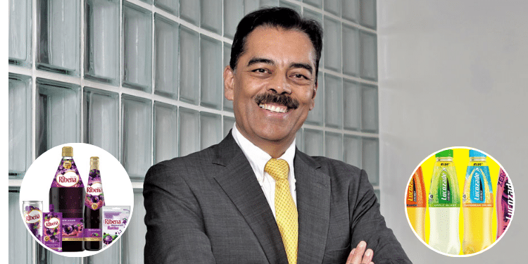 Bidco Acquires Company Behind Ribena And Lucozade Bidco Chairman Vimal Shah And Insets Of Ribena And Lucozade Brands. Photo/ Courtesy