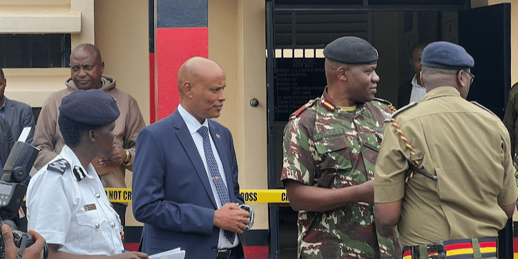 Senior Police Bosses Led By Acting Police Ig Gilbert Masengeli , Dci Boss Mohamed Amin And Deputy Inspector General Of Police Kenya Police Service Eliud Lagat At Gigiri Police Stataion On Tuesday, August, 20,2024. Photo/ Cyrus Ombati