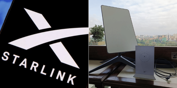 A Starlink Satellite Internet System And Phone Page. Photo/Starlink.