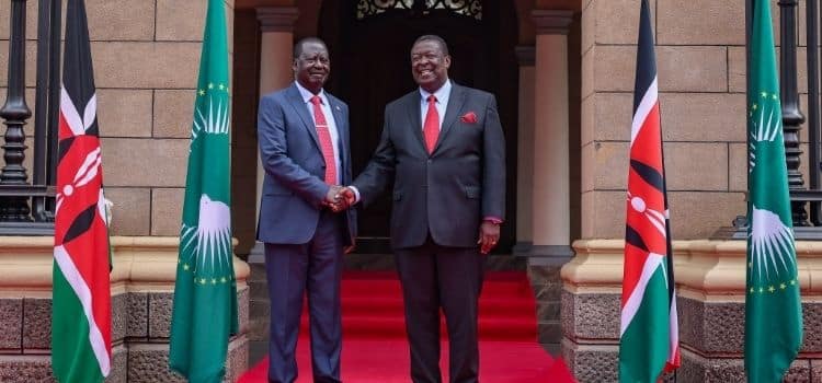 Former Prime Minister Raila Odinga &Amp; Prime Cabinet Secretary Musalia Mudavadi. Photo/ Musalia Mudavadi