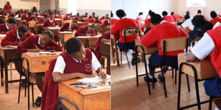 A Side To Side Photo Of Students Sitting For National Examinations. Photo/ Courtesy Schools