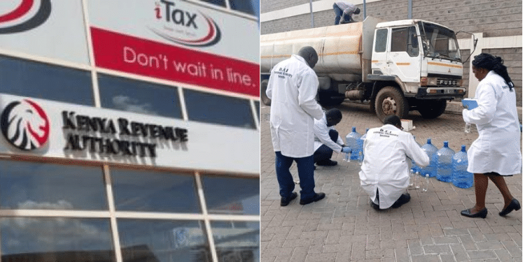 Kra Signage And Kra And Dci Officers Combing A Crime Scene. Photo/Courtesy