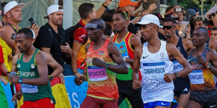 Eliud Kipchoge Participating In The 10,000 M Paris Olympics. Photo/ Athltecs Kenya