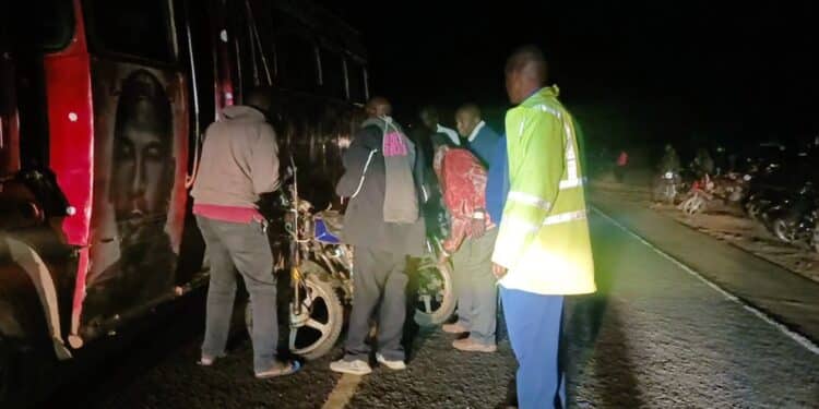 Police Officers At The Scene Of The Accident. Photo/Courtesy.