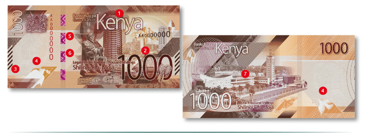 Features To Look At Or Feel To Differentiate Original And Fake Notes. Photo/Cbk.
