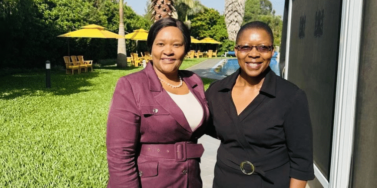 Tourism Cs Nominee Rebecca Miano (Left) Poses For A Photo With Attorney Genral Nominee Dorcas Oduor. 