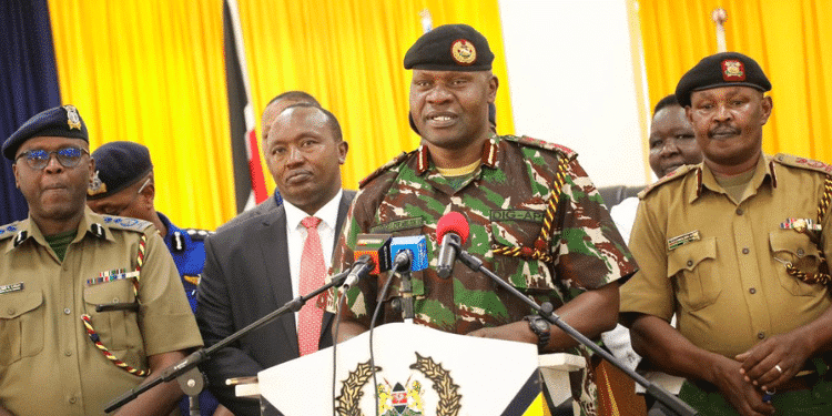 Acting Police Ag Gilbert Masengeli During A Past Press Briefing. Photo/Nps.