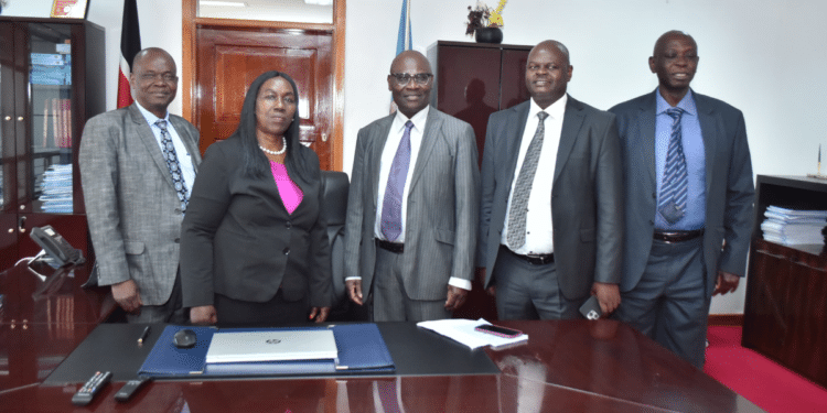 The Newly Installed Acting Vice Chancellor Prof. Margret Hutchinson Poses For A Photo With The University Council Members. Photo/Uon